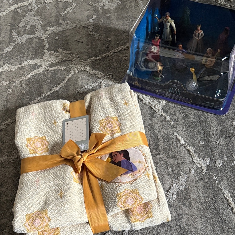 Disney Cream and Gold Blanket